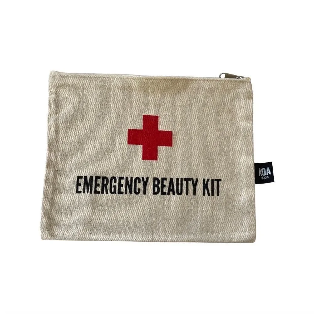 AOA Canvas Pouch - Emergency Beauty Kit - NWOT